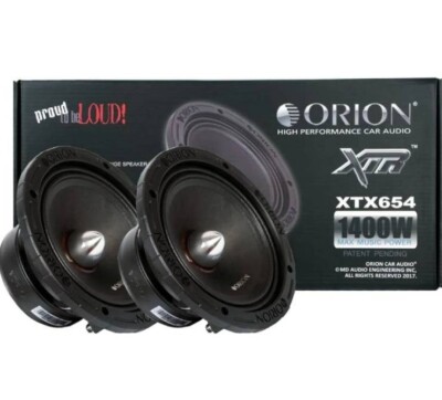 ORION XTX654 6.5in 1400W 4Ohm 97.0 db/W/M High Efficiency Mid