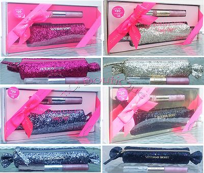 VICTORIAS SECRET PARTY PERFECT ROLLER BALL EDP LIP GLOSS GIFT POUCH SET U  PICK