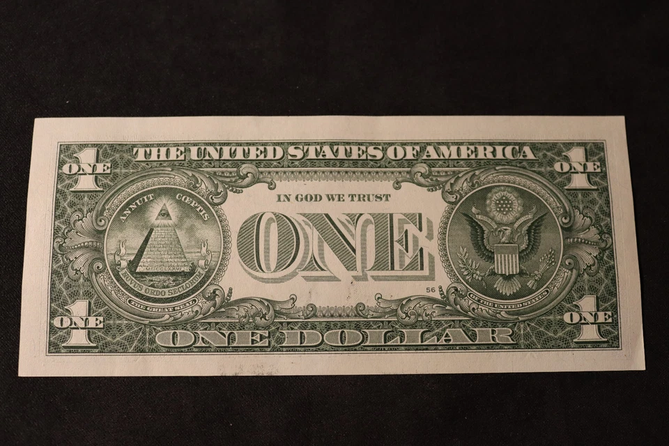 ONE DOLLAR FANCY BIRTHDAY/ANNIVERSARY NOTE [AUG 12, 1976]  SN # D 80121976 E - Image 3 of 3