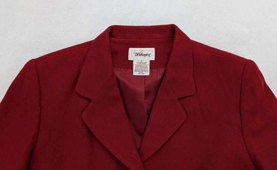 Worthington Women's Blazer Jacket Size 16 Orange 100% Wool - Image 3 of 4