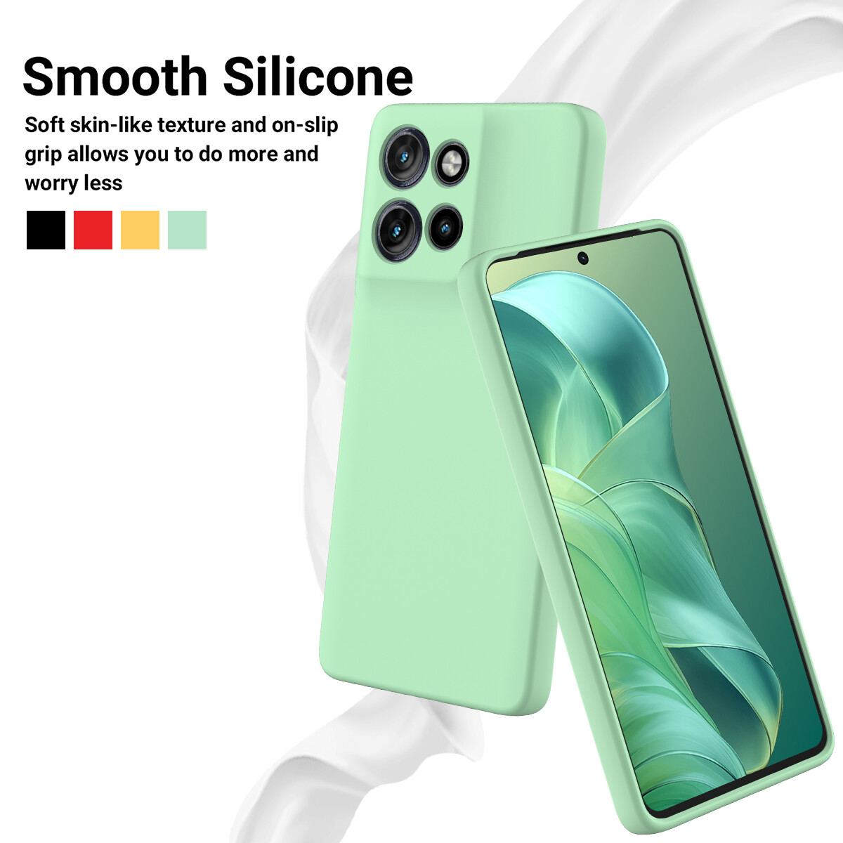 Custodia Marble per Motorola Moto E13, custodia protettiva in silicone TPU con supporto ad anello Viola