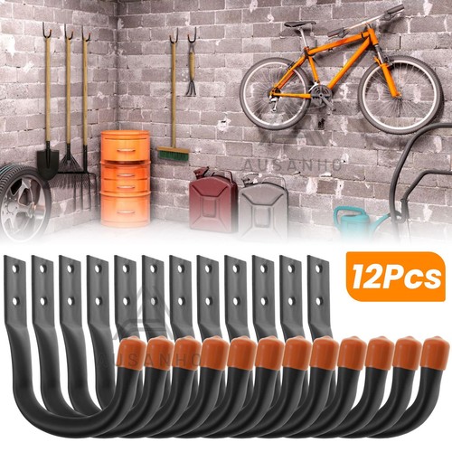 Wandhaken Garage 12er Set Wandhalter Werkstatthaken Haken Wand Gerätehaken Stahl - Bild 2 von 13