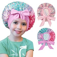 Kids Bonnet for Girls Satin Bonnet for Sleeping One Size Set of 2 Unisex-Kids...
