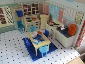 RENWAL KITCHEN SET PLASTIC DOLLHOUSE FURNITURE MARX PLASCO ...