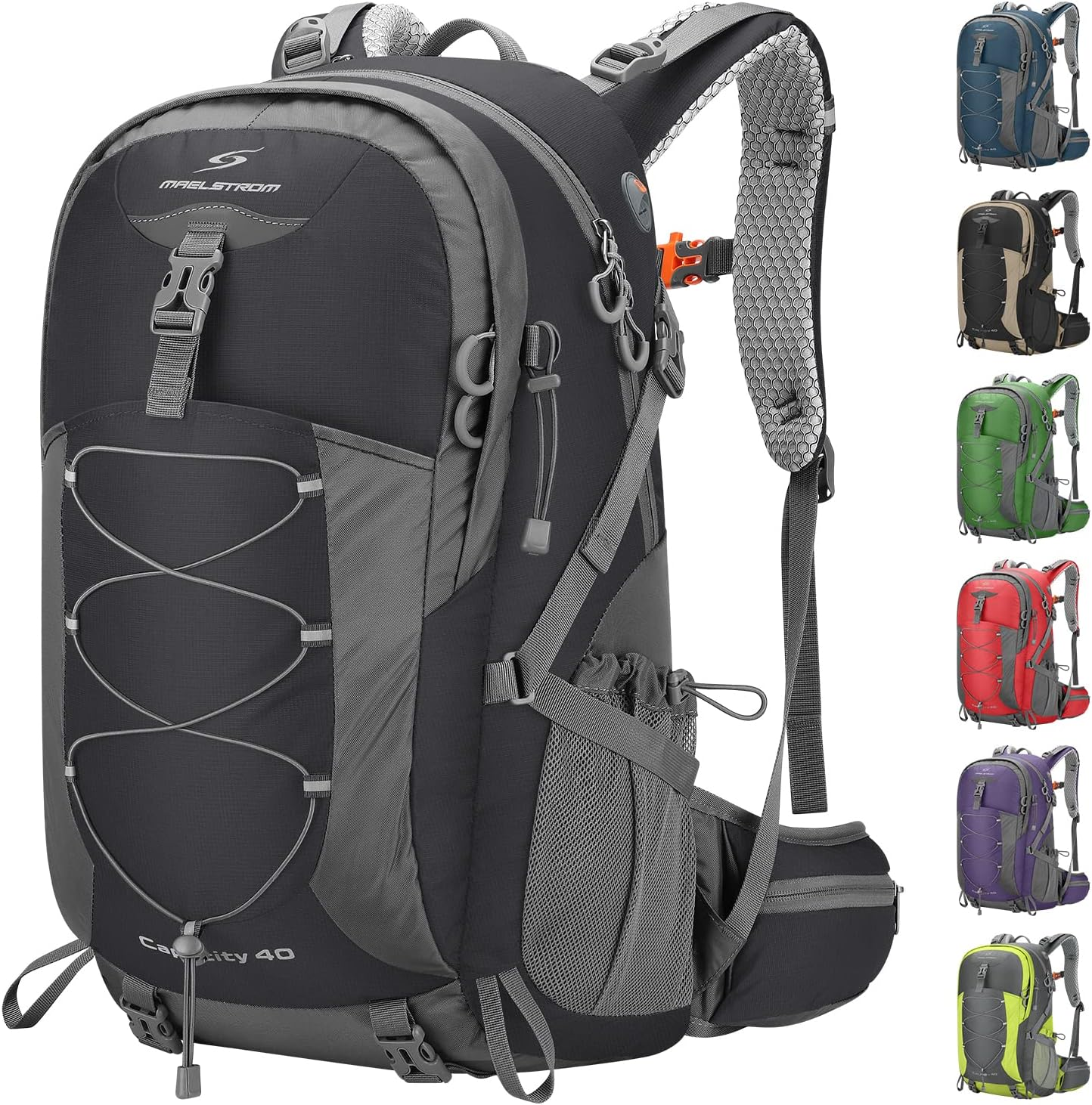 40L Waterproof Hiking & Camping Backpack with Rain Cover for Day Trips  -image