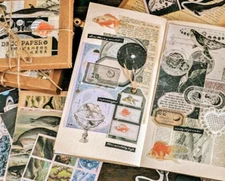 " 10 POUND LOT" Ephemera- 400+ pages- mixed media, old & new, Estate finds.