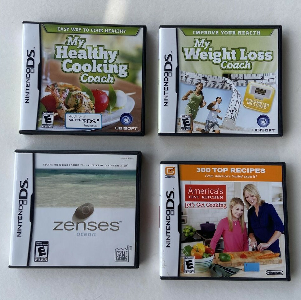 Lot of 4 Nintendo DS Games Zenses Ocean, America's Test Kitchen