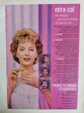 1958 Coty French spiced Plum luscious Scarlet lipstick Beauty cosmetic ad
