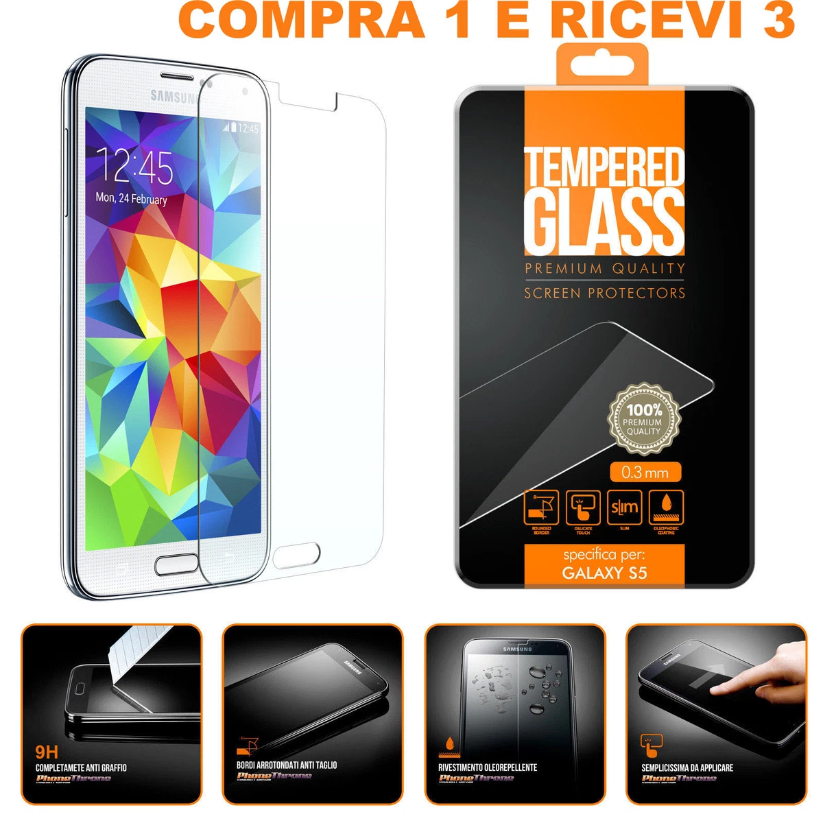 N NEWTOP Vetro Temperato Per HUAWEI HONOR 6A – 0,33mm, Durezza 9H, 2 Pezzi Con Kit Applicazione - 2