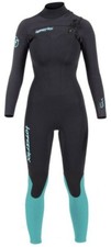 Hyperflex Vyrl Women's Front Zip Fullsuit Wetsuit - 3/2mm - Black/Teal - Size 6