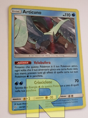 Articuno   Team Game 32/181   Rare Holo Foil   Pokemon   Italian   Good