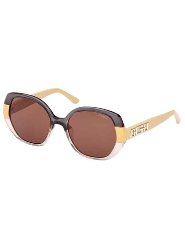 NWT GUESS SUNGLASSES GU 7520 52G 56MM DARK HAVANA/BROWN LENS  display picture 3