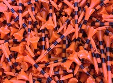 Golf Tees Truestrike 2 3/4" Orange with Black Stripes Premium 2.75 Golf Tees