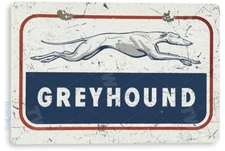 TIN SIGN Greyhound Bus Stop Depot Metal Wall Décor Shop Station Store A855