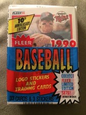 1990 Fleer Baseball Cello Pack Dan Gladden Twins Top Kevin McReynolds Mets Back