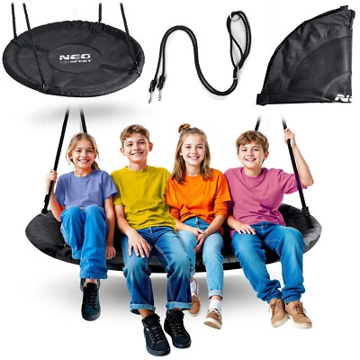 NEO-SPORT XXL Nestschaukel Tellerschaukel Rundschaukel Ø 100 110 120cm Schaukel