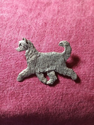 Chinese Crested Powder Puff pewter pin #22D Toy Dog Jewelry by