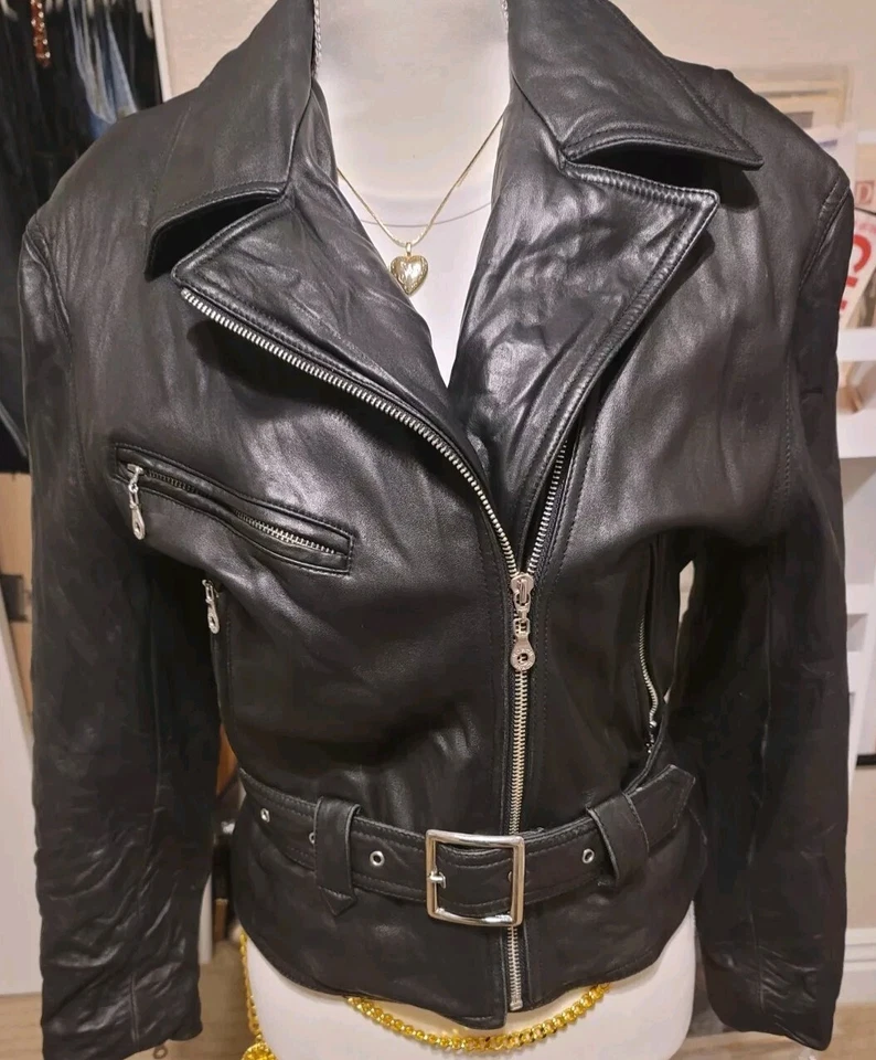 Chaqueta de Cuero Michael Hoban North Beach TALLA 8- CHAQUETA ESTILO SELENA QUINTANILLA Foto 3 de 4