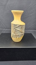 Vintage Hand Turned Raw Edge Wood Vase Cabin Cottage Mcm