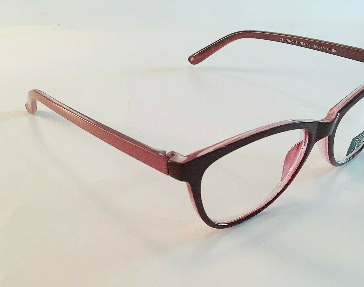 JONES New York Reading Glasses Dark Burgundy Face Mauve Legs  display picture 1