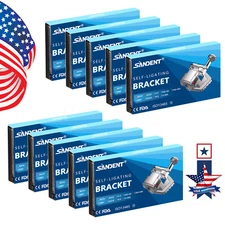 SANDENT Dental Orthodontic Self Ligating Bracket Braces Roth.022 Hooks 345