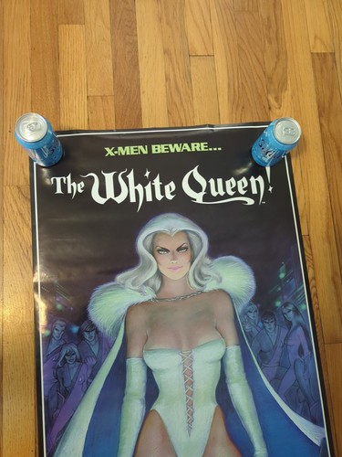 Rare Vintage 1985 Marvel X-MEN The White Queen Poster 34 X 22 Great Condition - Picture 7 of 7
