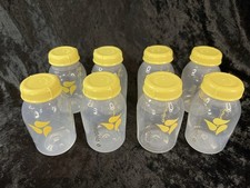 Medela 5oz/150ml Breast Milk Storage Bottles Caps - Lot of 8