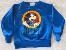 Vintage Allison Mickey Minnie Mouse Blue Crewneck Sweatshirt Kids Size 4T USA