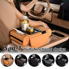 Car Armrest Box Multifunctional Thicken Height Pad Arm Rest Cushion with Pocket