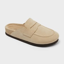 Women's Jean Clog Mule Flats - Universal Thread Light Taupe