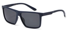 Polarized Sunglasses Navy Blue Frame Smoke Gray Lens Mens Square Trendy Style
