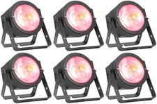 (6) American DJ ADJ DOTZ PAR 100 RF 100 Watt RGB COB LED DMX Par Can Wash Lights