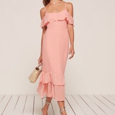 Reformation Odessa Blush Pink Midi Dress