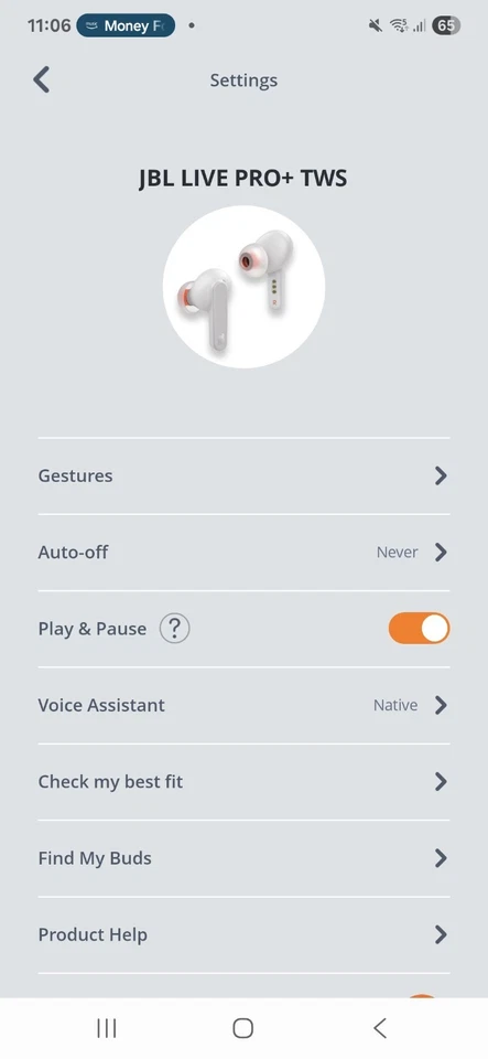 JBL Live Pro + TWS Wireless Earphones White - Image 3 of 4