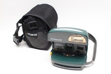 VINTAGE POLAROID ONE STEP EXPRESS 600 INSTANT FILM CAMERA W/FLASH BAG CASE GREEN