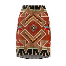 NAVAJO Women's Pencil Skirt - pattern from 1865 Native American Child Blanket
