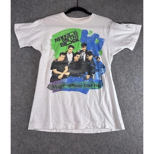VTG 90s New Kids On The Block Magic Summer Tour T Shirt Yout 1990s vintage concert t-shirt, vintage, size M, single stitch, B+ condition