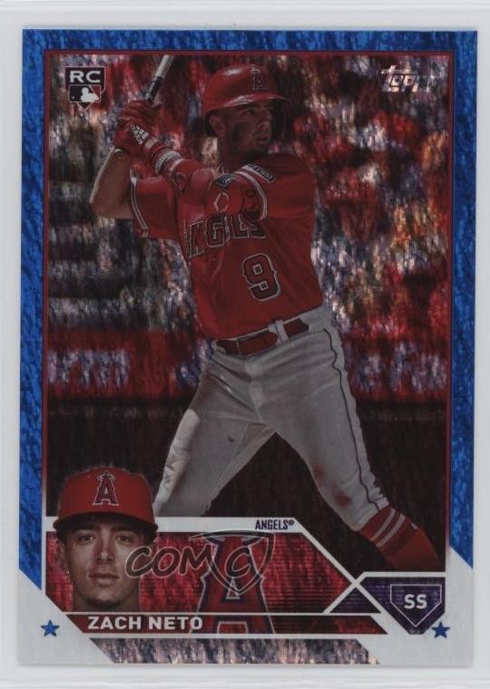 2023 Topps Update Blue Foil 301/999 Zach Neto #US98 Rookie RC o7m