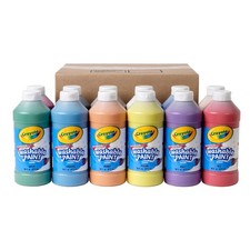 Crayola Washable Paint 12ct , Bulk Paint Set for Kids' Art Projects, 16 Oz,