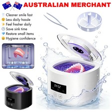 Ultrasonic Denture Cleaner Retainer Aligner Cleaner USB 3 Mode Dental Bath Kit