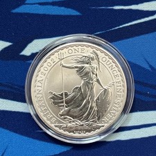 2002 Silver Britannia 1oz Silver Coin £2 2 Two Pounds - Available on eBay