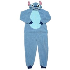 STITCH Women's LARGE One-Piece PAJAMAS Costume COSPLAY 3D Ears LILO AND STITCH