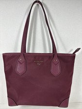 Borsa a mano Michael Kors Eva bordeaux nylon piccola zip superiore molto bella!