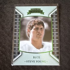 2011 Press Pass Legends Steve Young #99 BYU Cougars Fútbol Esmeralda/25