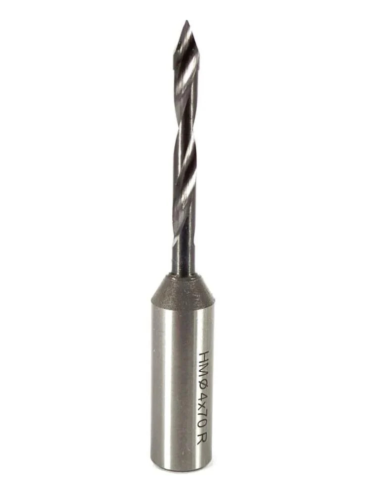 Whiteside DT4-70SC Right Hand V-Point Dowel Drill Solid Carbide, 4mmCD, 70mmOAL