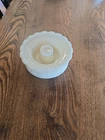 Fenton Coraline VASELINE Custard Glass Hurricane BASE ONLY-NO CHIPS