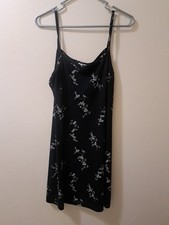 G.A.S. Black Floral Sundress Womans Large
