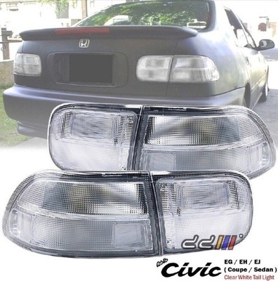 Clear White Rear Tail Light Lamp For Honda Civic 4 Door SR EG EG9 1992-1995 DHL