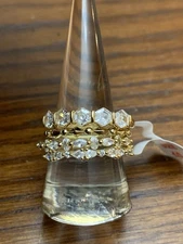 Bomb Party Delicates Ring Size 10 RG22091 Said What Was Said CZ On Gold Plating