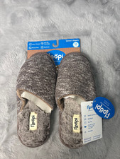 Floopi Slippers Womans Medium Gray Memory Foam Anti Slip Breathable